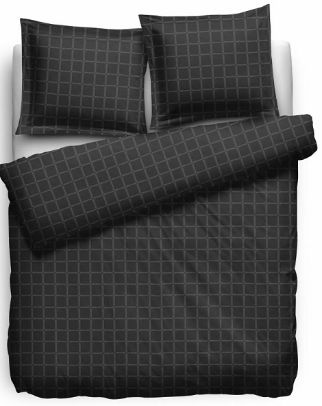 Dekbedovertrek Essenza Sienna black katoen satijn
